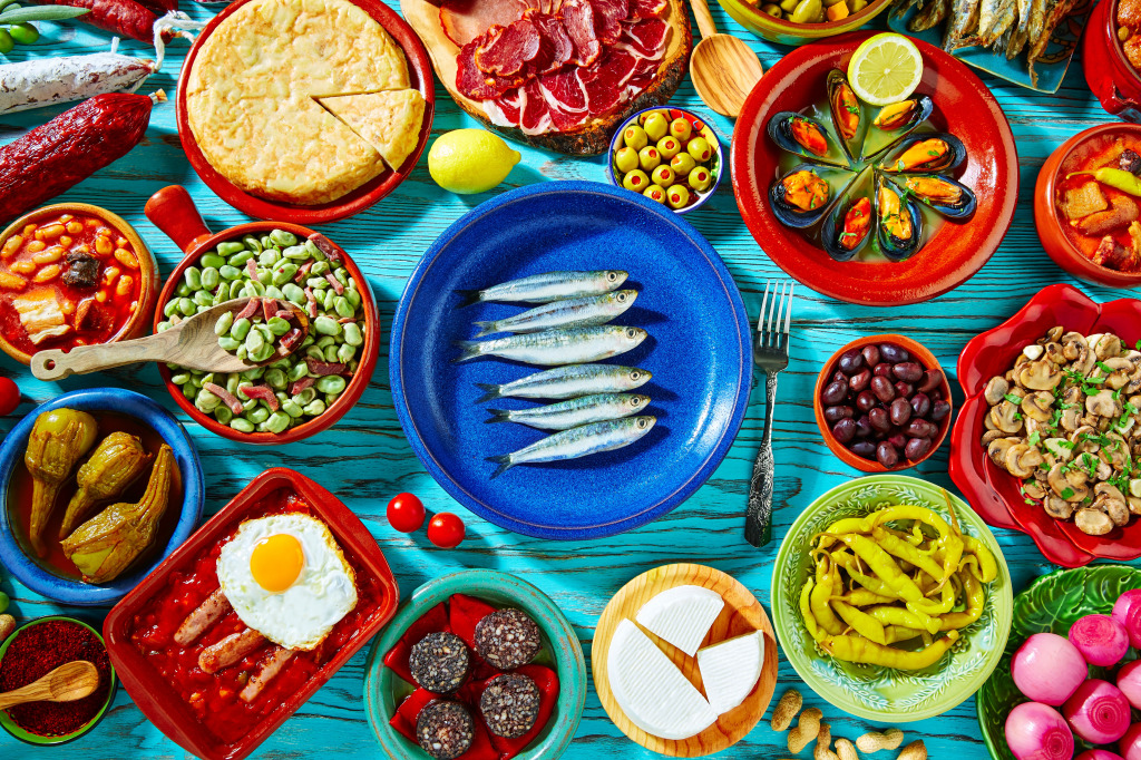 Mix of Tapas from Spain jigsaw puzzle in Food & Bakery puzzles on TheJigsawPuzzles.com
