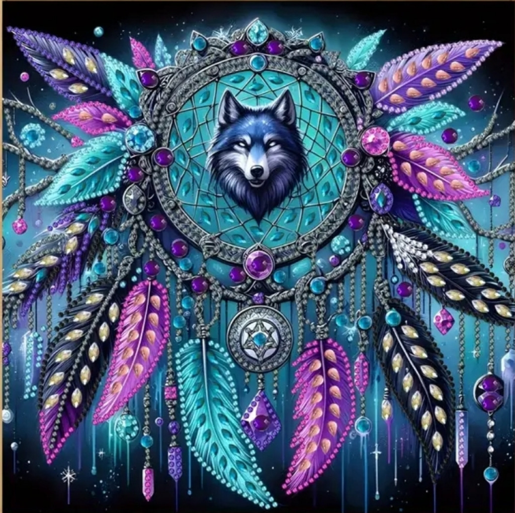 Wolf Dreamcatcher jigsaw puzzle in Keli Jones puzzles on TheJigsawPuzzles.com