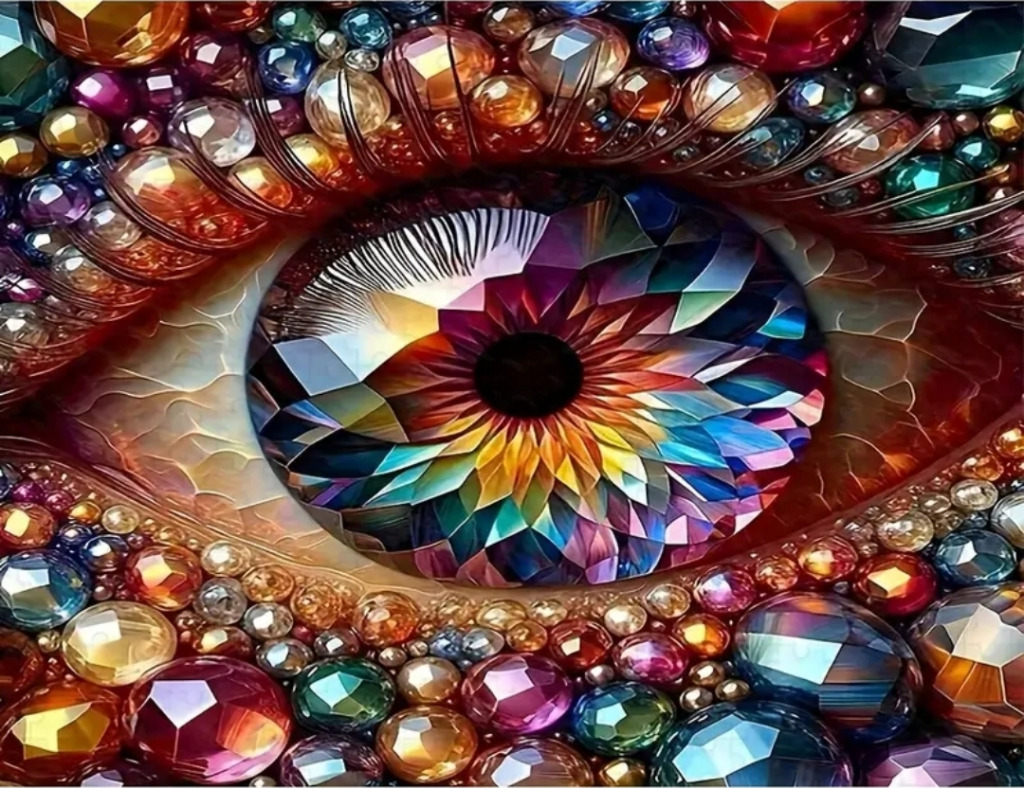 Jeweled Eye jigsaw puzzle in Keli Jones puzzles on TheJigsawPuzzles.com