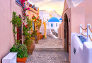 Narrow Street of Oia Village, Greece