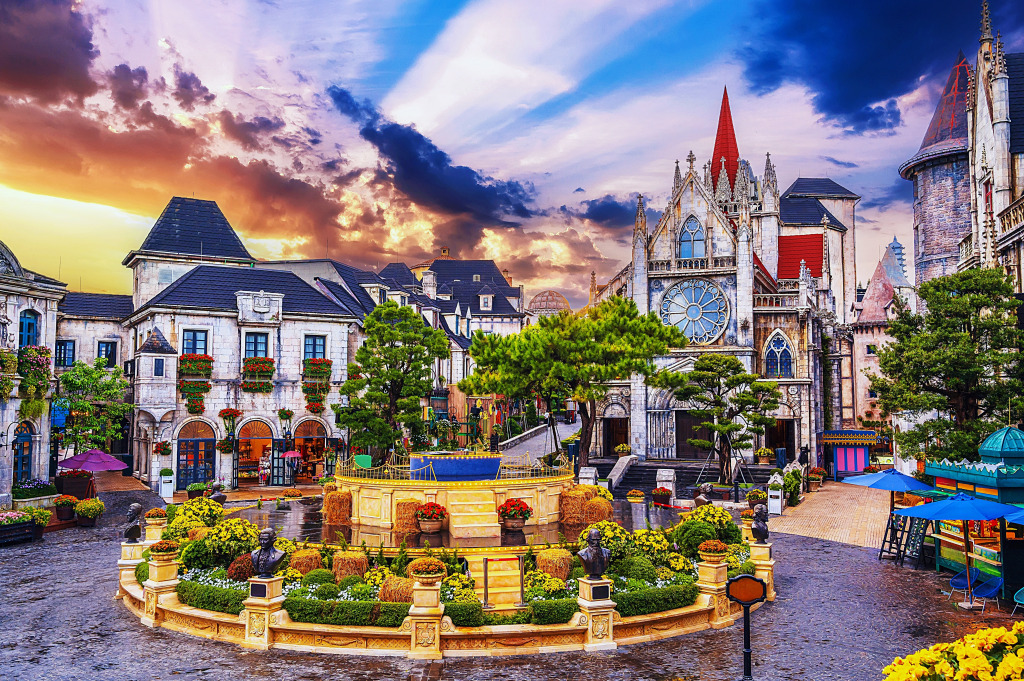 Parque das Colinas Ba Na em Da Nang, Vietnã jigsaw puzzle in Paisagens de Rua puzzles on TheJigsawPuzzles.com