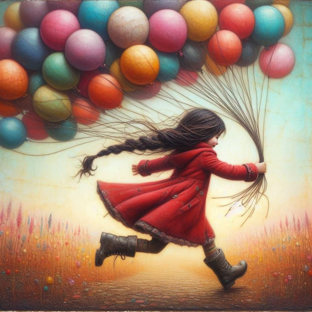 Balloonrun jigsaw puzzle in Linda McGuire puzzles on TheJigsawPuzzles.com