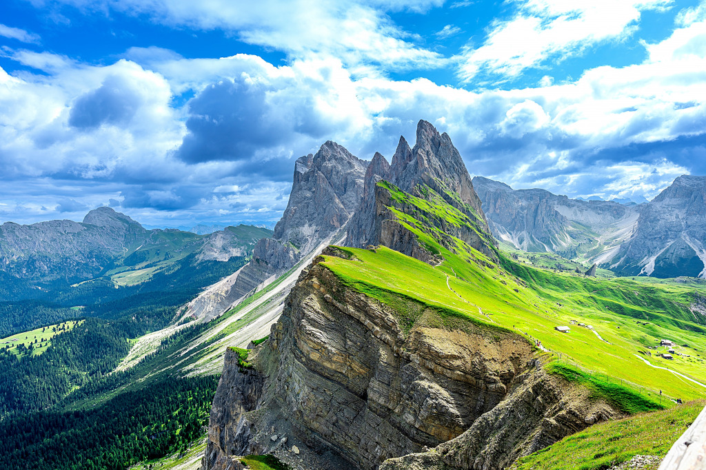 Seceda Mountains, Italian Dolomites jigsaw puzzle in Great Sightings puzzles on TheJigsawPuzzles.com