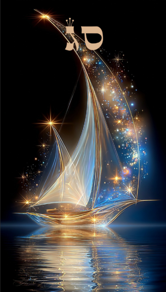 Moonlit Sailboat Gimel and Samech jigsaw puzzle in Carolyn Wright puzzles on TheJigsawPuzzles.com