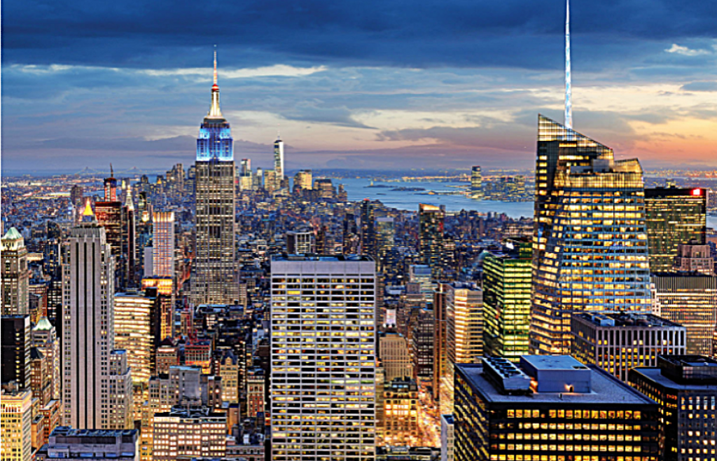 Manhattan Skyline jigsaw puzzle in Carolyn Wright puzzles on TheJigsawPuzzles.com