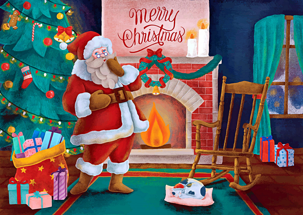 Merry Christmas jigsaw puzzle in Puzzle of the Day puzzles on TheJigsawPuzzles.com