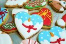 Winter and Christmas Decorated Cookies