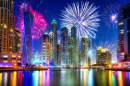 New Year's Eve Fireworks in Dubai, UAE
