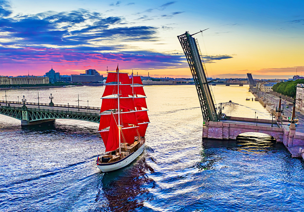 Белые ночи в Санкт-Петербурге, Россия jigsaw puzzle in Пазл дня puzzles on TheJigsawPuzzles.com