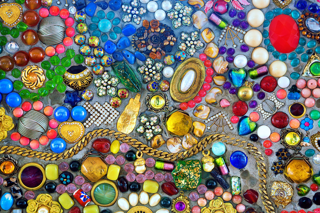 Keramikmosaik an der Wand jigsaw puzzle in Handgemacht puzzles on TheJigsawPuzzles.com