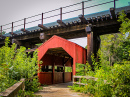 A Red Covered Bridge in Rothschild, Wisconsin