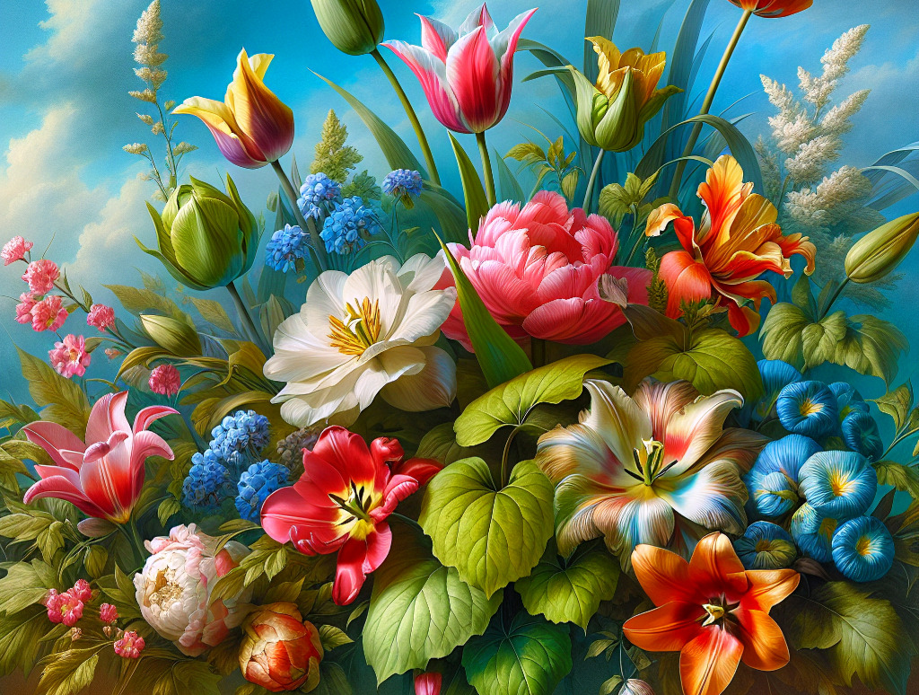 Flower Composition jigsaw puzzle in Flowers puzzles on TheJigsawPuzzles.com