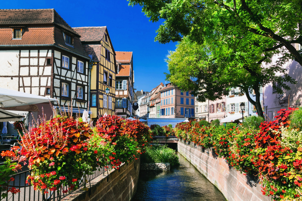 Das malerische Colmar, Elsass, Frankreich jigsaw puzzle in Brücken puzzles on TheJigsawPuzzles.com