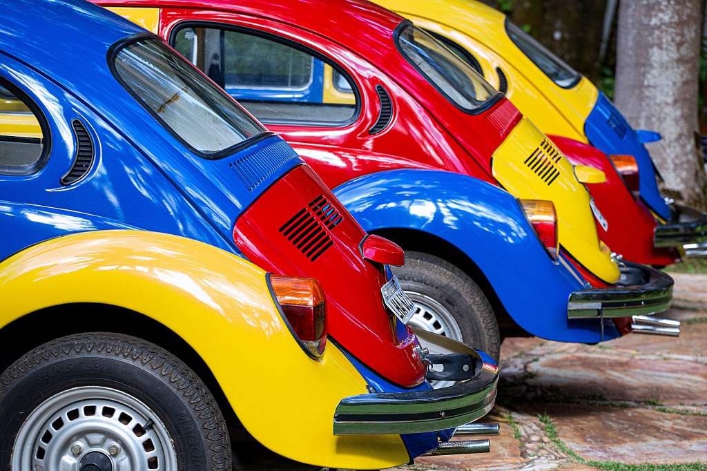 Beetles in Inhotim Museum, Troca-Troca jigsaw puzzle in Cars & Bikes puzzles on TheJigsawPuzzles.com