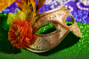 Close-Up of a Colorful Carnival Mask