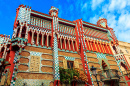 Facade of Casa Vicens in Barcelona, ​​Spain