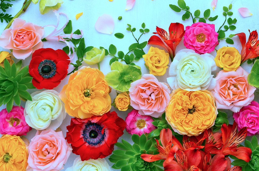 Beautiful Flowers Composition jigsaw puzzle in Flowers puzzles on TheJigsawPuzzles.com