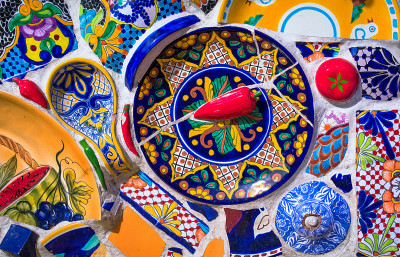 Colorful Mexican Ceramic Mosaic