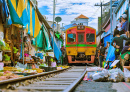 Maeklong Railway Market in Bangkok, Thailand