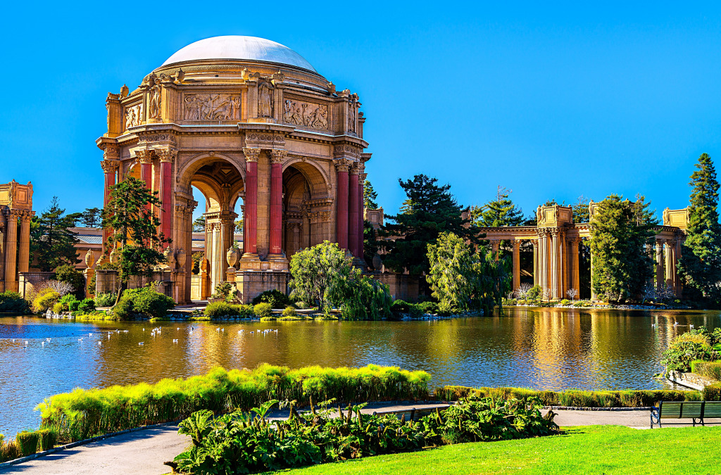 Palace of Fine Arts in San Francisco, CA, USA jigsaw puzzle in Puzzle of the Day puzzles on TheJigsawPuzzles.com