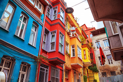 Colorful Houses of the Balat District, Istanbul