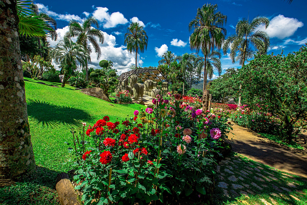 Belo Jardim de Verão jigsaw puzzle in Lugares Maravilhosos puzzles on TheJigsawPuzzles.com