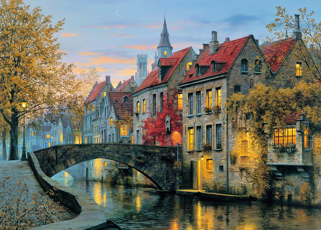 Evgeny Lushpin - Silent Evening jigsaw puzzle in Piece of Art puzzles on TheJigsawPuzzles.com