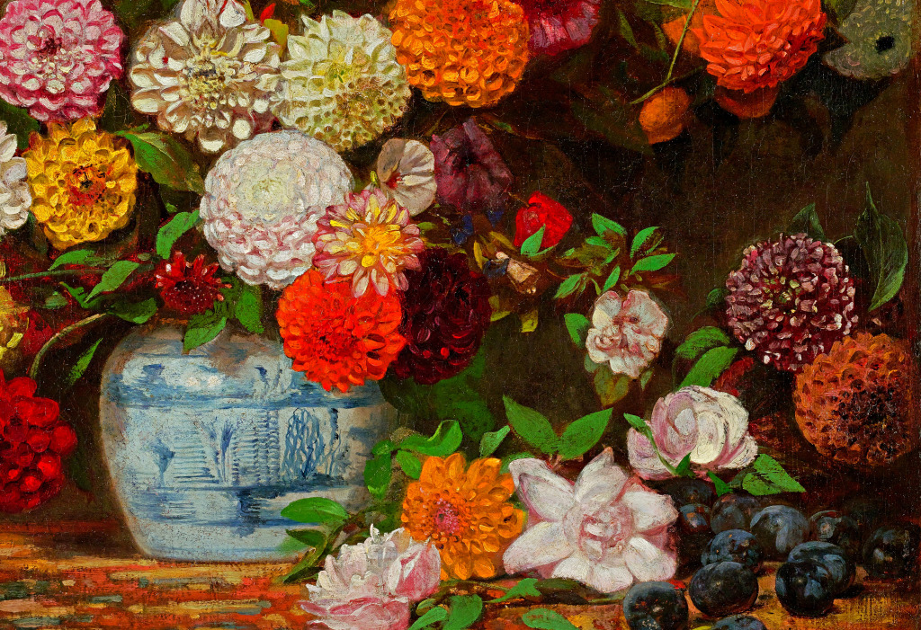 Vibrant Flowers In A Vase jigsaw puzzle in Flowers puzzles on TheJigsawPuzzles.com