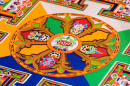 Tibetan Mandala Made From Color Sand