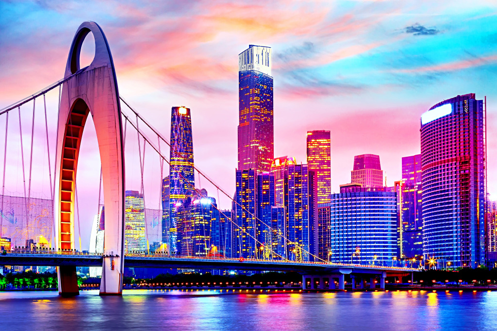 Городской пейзаж Гуанчжоу jigsaw puzzle in Мосты puzzles on TheJigsawPuzzles.com