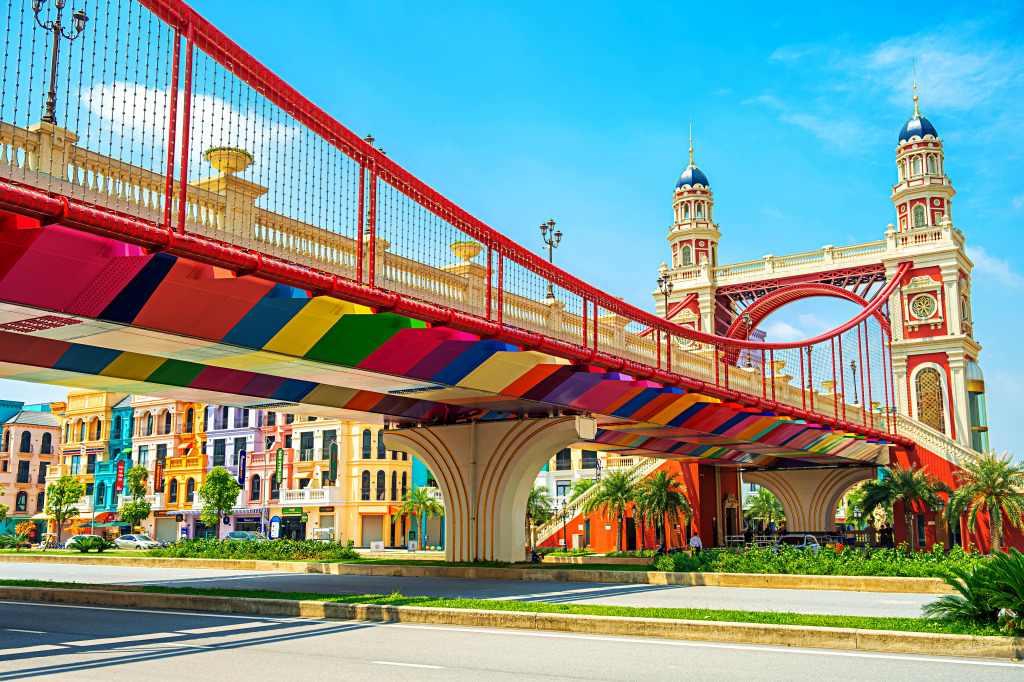 The East-West Bridge in Hanoi, Vietnam jigsaw puzzle in Bridges puzzles on TheJigsawPuzzles.com