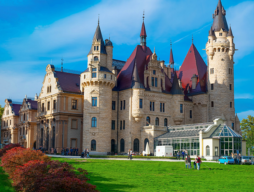 Замок Мошня в Польше jigsaw puzzle in Замки puzzles on TheJigsawPuzzles.com