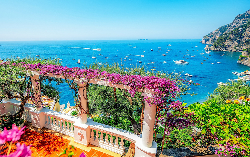 Positano-Küstenlinie in Süditalien jigsaw puzzle in Großartige Landschaften puzzles on TheJigsawPuzzles.com