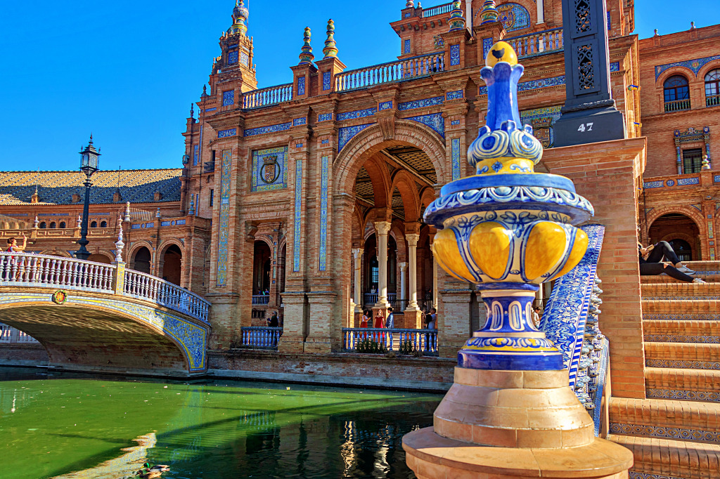 Мост Наварра, Севилья, Испания jigsaw puzzle in Мосты puzzles on TheJigsawPuzzles.com