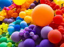 A Jumble of Colored Balloons