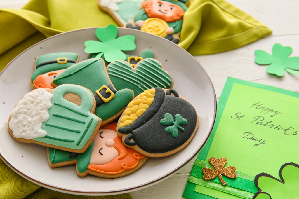 St. Patrick's Day Gingerbread Cookies jigsaw puzzle in Puzzle of the Day puzzles on TheJigsawPuzzles.com