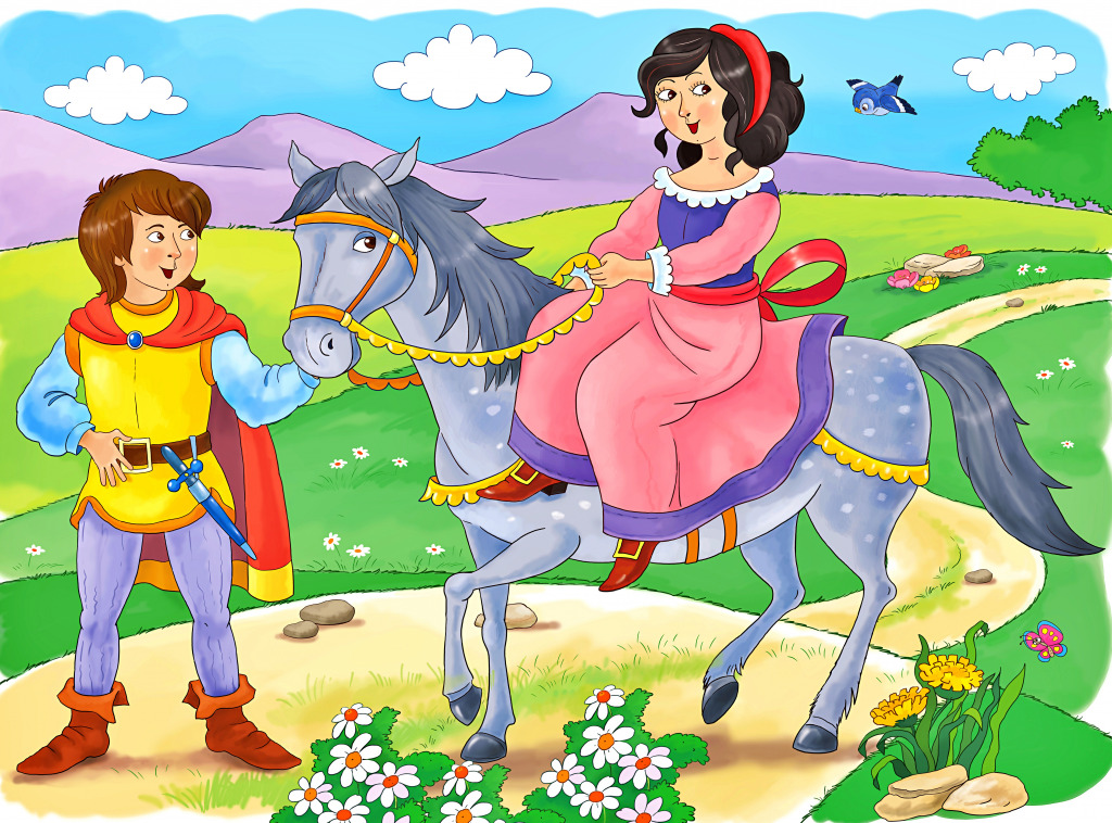 The Prince and Snow White jigsaw puzzle in Kids Puzzles puzzles on TheJigsawPuzzles.com