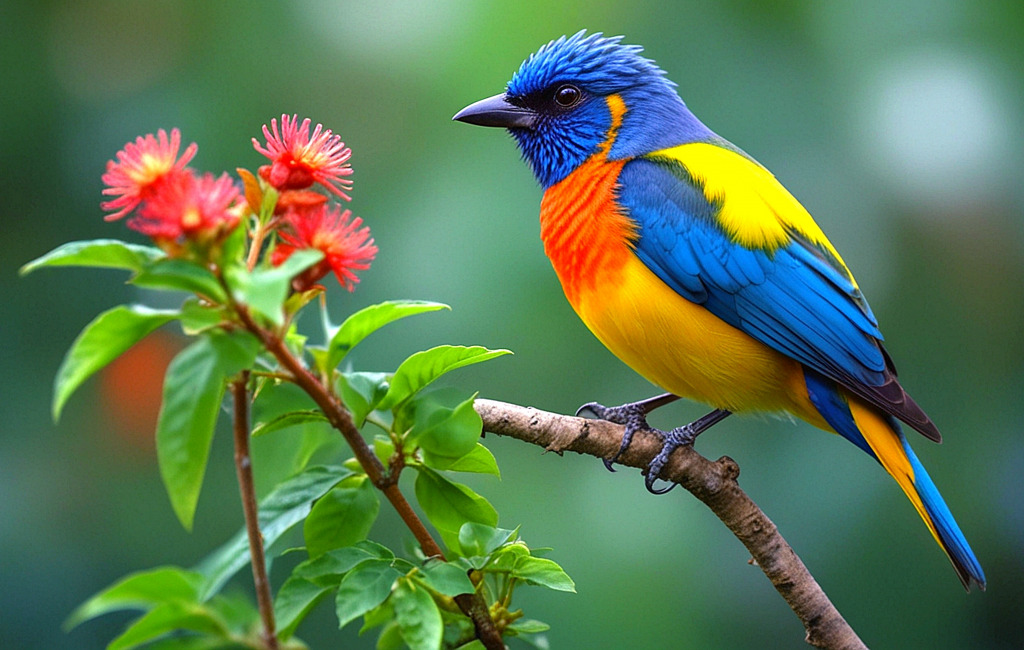 A Beautiful and Colorful Bird jigsaw puzzle in Animals puzzles on TheJigsawPuzzles.com