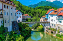 Capuchin Bridge in Škofja Loka, Slovenia