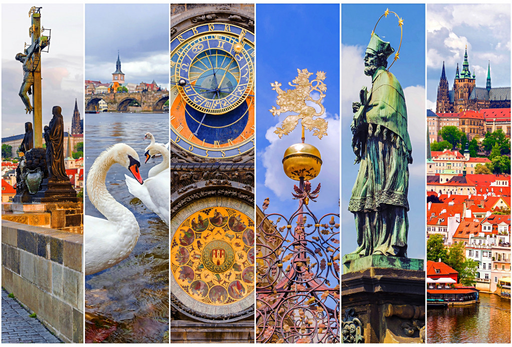 A Collage of Landmarks in Prague, Czech Republic jigsaw puzzle in Street View puzzles on TheJigsawPuzzles.com