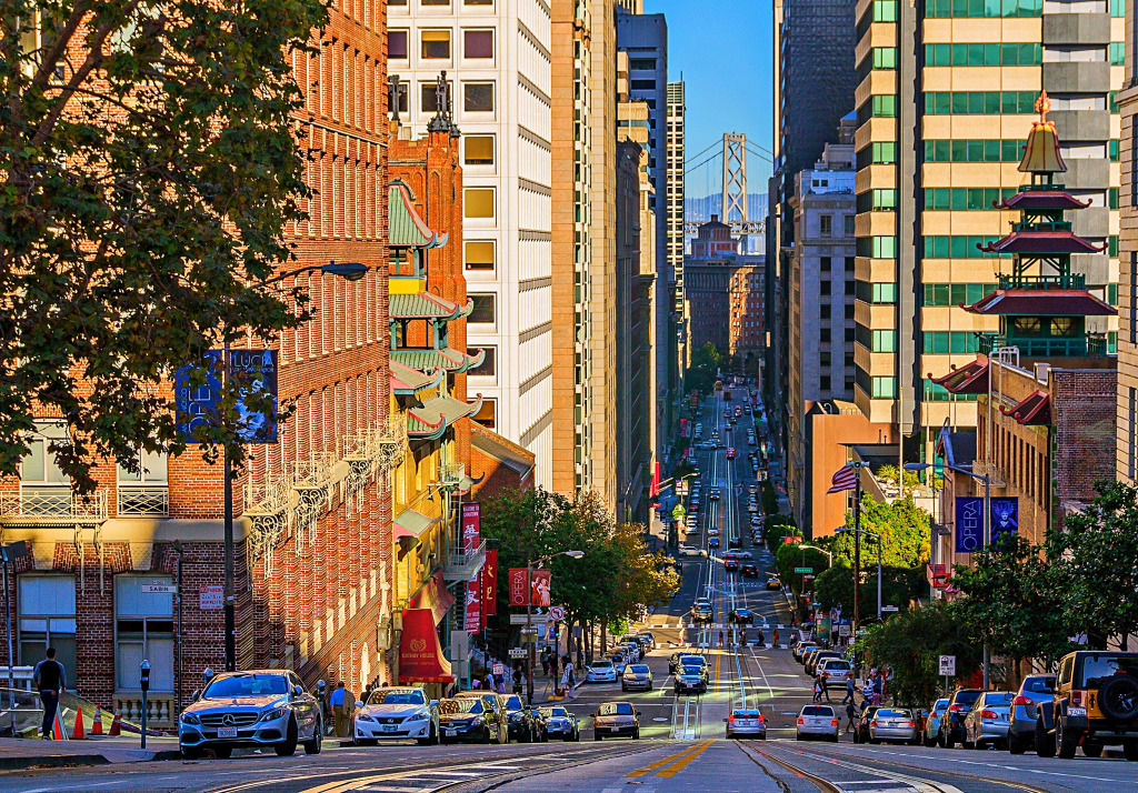 Wunderschöner Blick auf San Francisco, CA, USA jigsaw puzzle in Straßenansicht puzzles on TheJigsawPuzzles.com