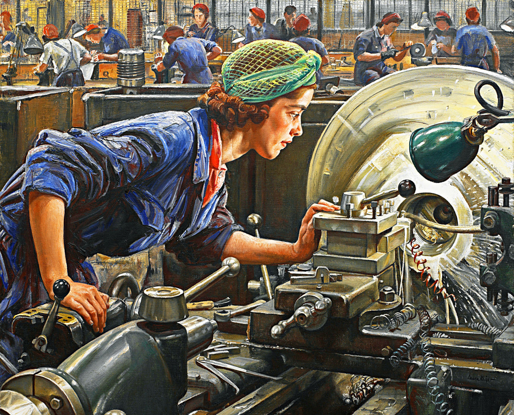 Ruby Loftus schraubt einen Verschlussring (1943) jigsaw puzzle in Kunstwerke puzzles on TheJigsawPuzzles.com