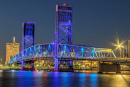 Main Street Bridge at night, Jacksonville, FL, USA