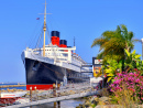 Queen Mary in Long Beach Harbor, California, USA