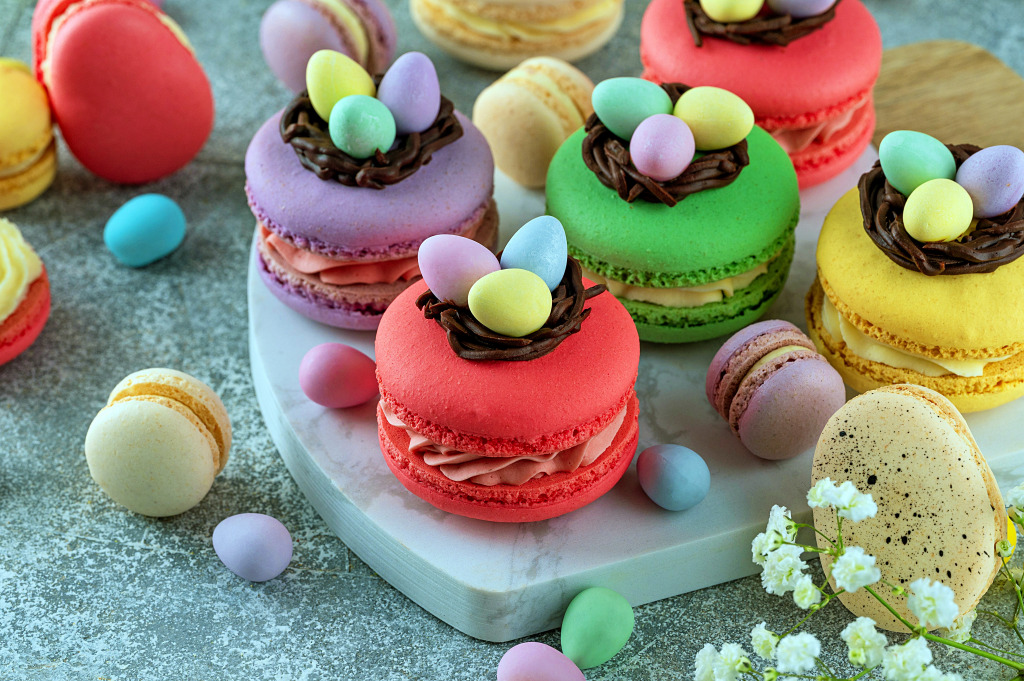 Macarons de Pâques jigsaw puzzle in Puzzle du jour puzzles on TheJigsawPuzzles.com