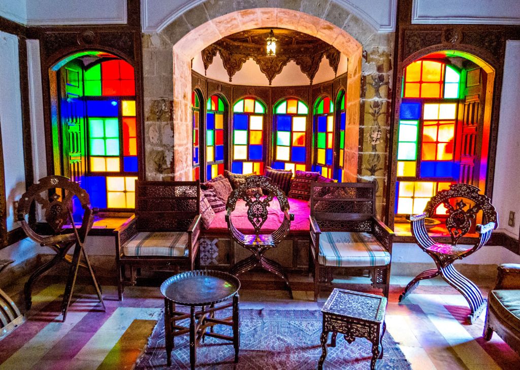 Interiors of Beiteddine Palace, Lebanon jigsaw puzzle in Puzzle of the Day puzzles on TheJigsawPuzzles.com