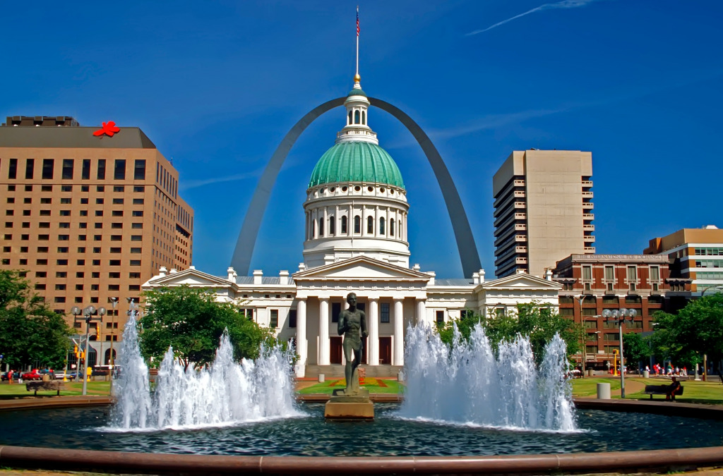 Parc national de Gateway Arch à St Louis, MO, États-Unis jigsaw puzzle in Paysages urbains puzzles on TheJigsawPuzzles.com