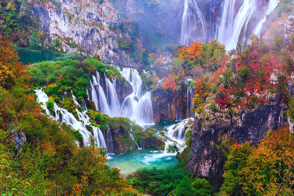 Autumn in Plitvice NP, Croatia jigsaw puzzle in Waterfalls puzzles on TheJigsawPuzzles.com