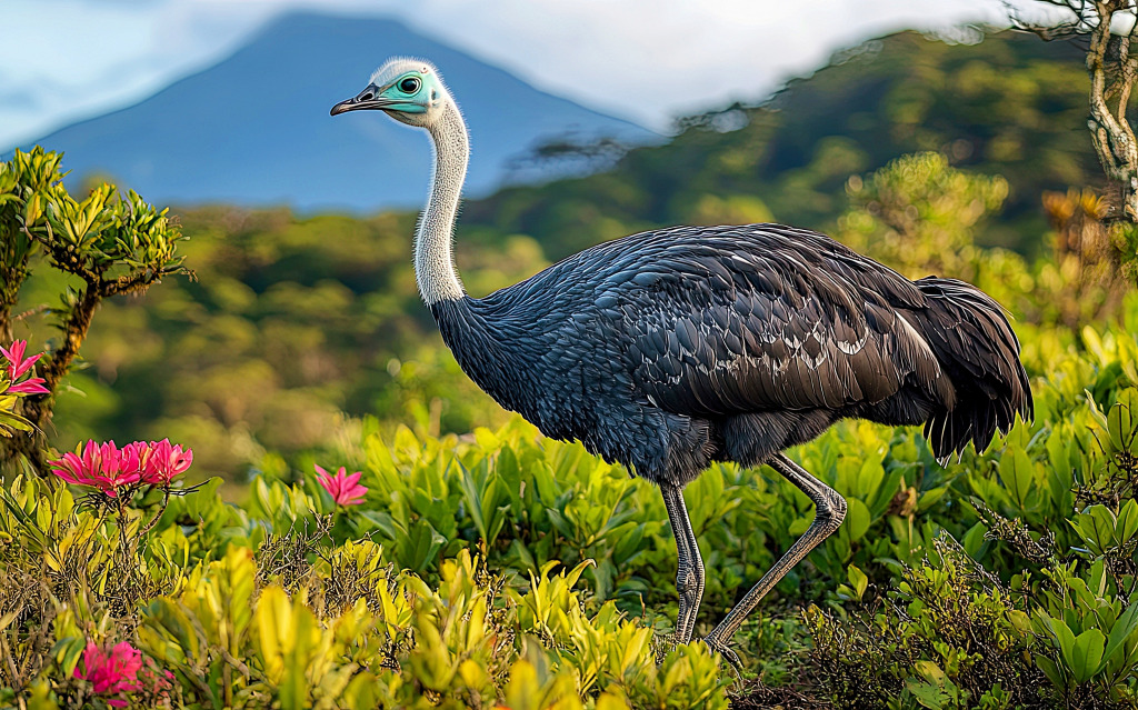 An Ostrich in an Open Field, Ecuador jigsaw puzzle in Animals puzzles on TheJigsawPuzzles.com