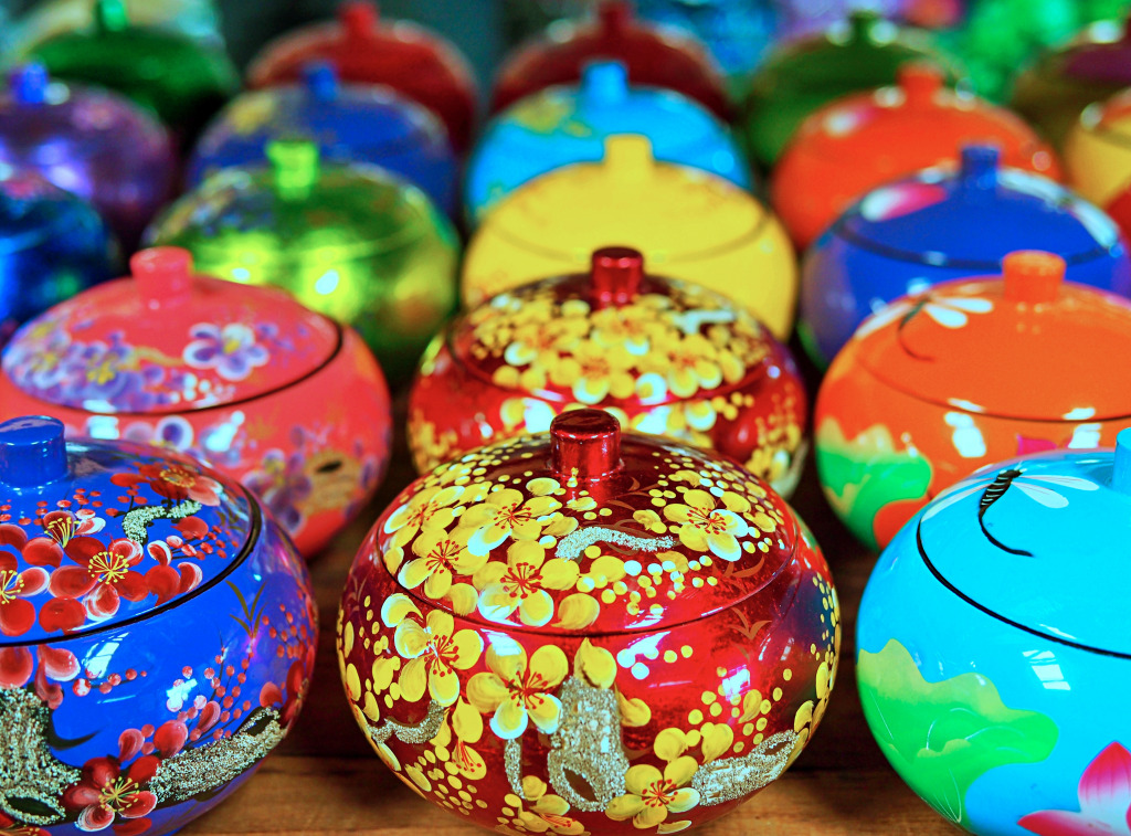 Colorful Souvenirs from Cambodia jigsaw puzzle in Handmade puzzles on TheJigsawPuzzles.com